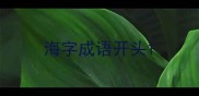 海字成语开头