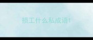 损工什么私成语