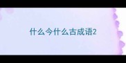 什么今什么古成语