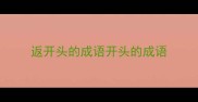返开头的成语开头的成语