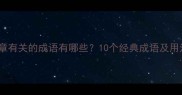 与章有关的成语有哪些10个经典成语及用法