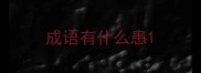 成语有什么患