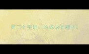 第三个字是一的成语有哪些