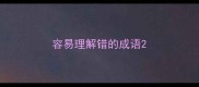 容易理解错的成语