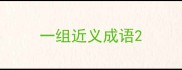 一组近义成语