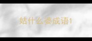 姑什么婆成语