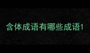 含体成语有哪些成语