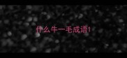 什么牛一毛成语