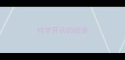 枕字开头的成语