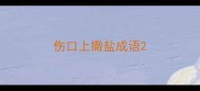 伤口上撒盐成语