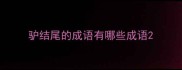 驴结尾的成语有哪些成语