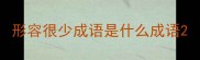 形容很少成语是什么成语