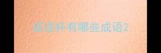 成语杯有哪些成语