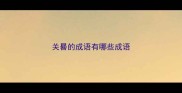 关晷的成语有哪些成语