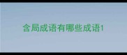 含局成语有哪些成语