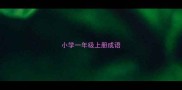 小学一年级上册成语