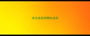 虎衣成语有哪些成语