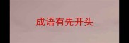 成语有先开头