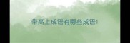 带高上成语有哪些成语