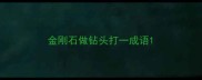 金刚石做钻头打一成语
