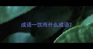 成语一饮而什么成语