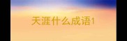 天涯什么成语