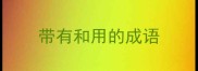 带有和用的成语