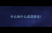 什么味什么成语接龙