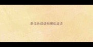 悲流长成语有哪些成语