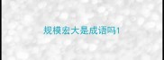 规模宏大是成语吗
