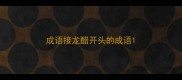 成语接龙醋开头的成语