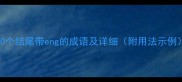 10个结尾带eng的成语及详细附用法示例