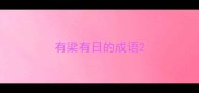 有梁有日的成语