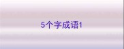 5个字成语