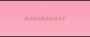 贵成语有哪些成语大全
