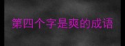 第四个字是爽的成语