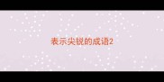 表示尖锐的成语