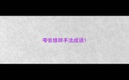 夸张修辞手法成语