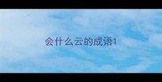 会什么云的成语