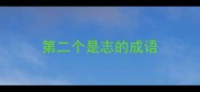 第二个是志的成语