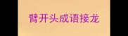臂开头成语接龙