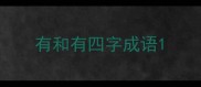 有和有四字成语