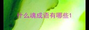 什么魂成语有哪些