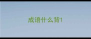 成语什么背
