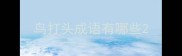 鸟打头成语有哪些