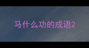 马什么功的成语