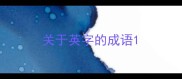 关于英字的成语