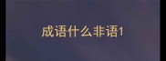 成语什么非语