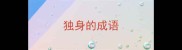 独身的成语