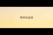 带妤的成语